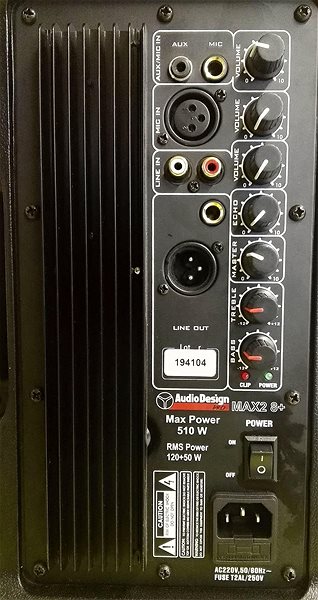 Speaker AudioDesign MAX2 8+ Features/technology