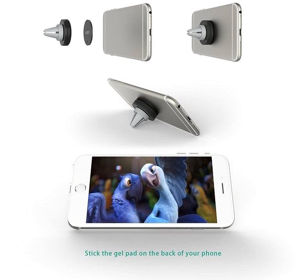 Telefontartó Aukey HD-C5 Magnetic Universal Air Vent Mount Smart Phone Holder Jellemzők/technológia