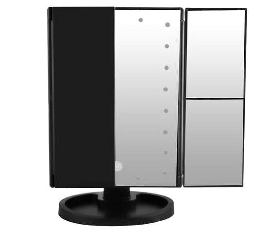 Makeup Mirror Alum Cosmetic mirror 22 LED, USB - black Screen
