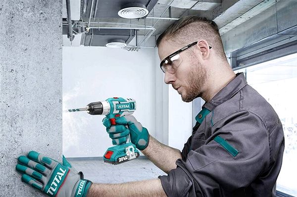 Cordless Drill TOTAL-TOOLS Drilling screwdriver, 1x2000mAh, 20V Li-ion, 2h charger Lifestyle