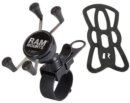 Phone Holder RAM Mounts X-Grip for Handlebars up to 60mm in Diameter Features/technology