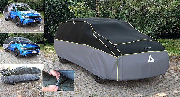 Autótakaró ponyva COMPASS Premium jégeső elleni védőponyva XXL 570 × 203 × 119 cm ...