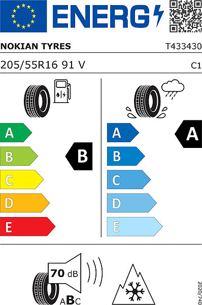 Celoročná pneumatika Nokian Tyres Seasonproof 2 205/55 R16 91V Energetický štítok