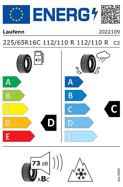 Celoročná pneumatika Laufenn LV71 X Fit Van 4S 225/65 R16 112/110R Energetický štítok