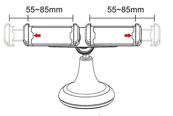 Phone holder PREXIM Mobile phone holder duo ...