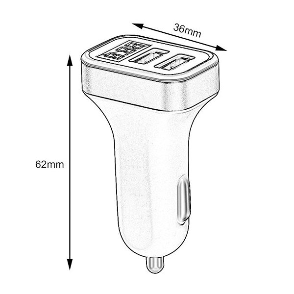 Car Charger PREXIM adapter with battery tester 12/24V ...