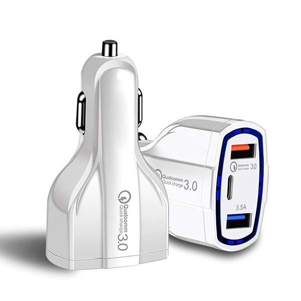 Car Charger PREXIM adapter 3in1 12/24 ...