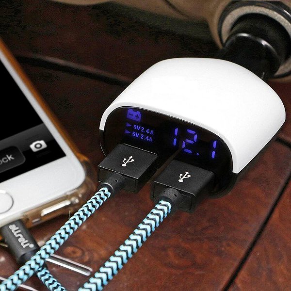 PREXIM adapter with 12/24 battery tester car charger.