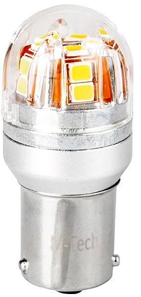 LED autóizzó M-Tech CANBUS PY21W BAU15s 15LED, narancssárga, 1 db ...