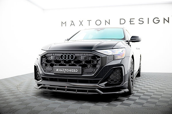 Spoiler Maxton Design Audi SQ8 Mk1 Facelift 2023 -, Audi Q8 S-Line Mk1 Facelift 2023 - Front Splitter .