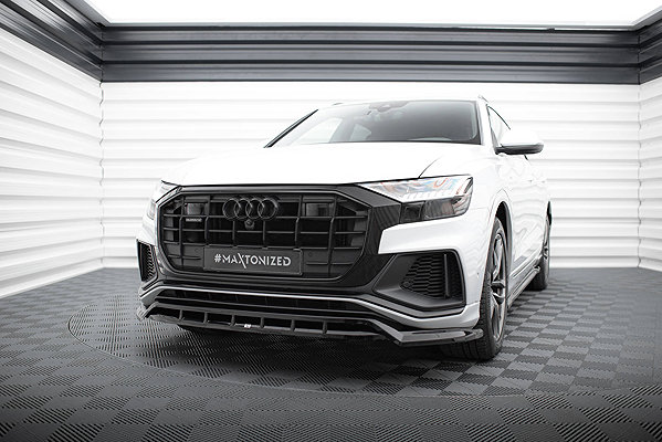 Spoiler Maxton Design of Audi SQ8 Mk1 2019 - 2023, Audi Q8 S-Line Mk1 2018 - 2023 V.2 .