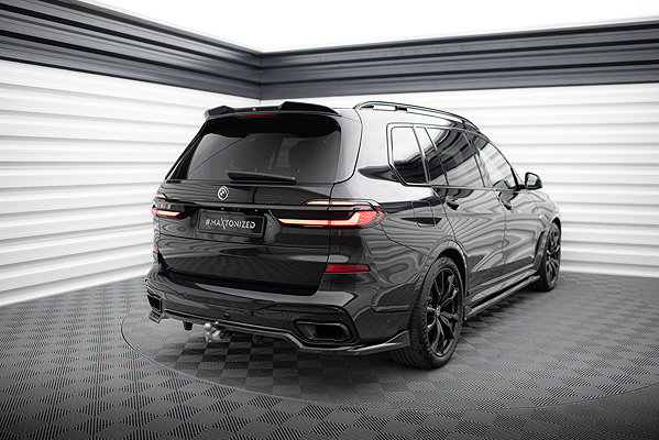 Spoiler Maxton Design BMW X7 M-Pack G07 Facelift 2022 - Central Rear Splitter .