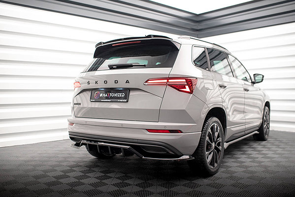 Spoiler Maxton Design Skoda Karoq Sportline Mk1 Facelift 2021 - , Central Rear Splitter .