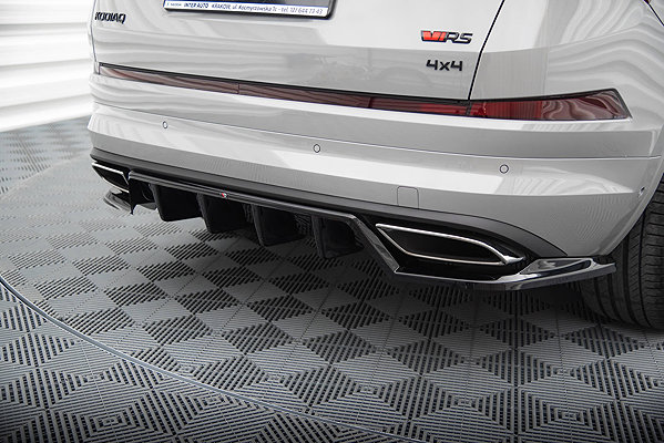 Spoiler Maxton Design Skoda Kodiaq RS Mk1 Facelift 2021 - 2023, Central Rear Splitter .