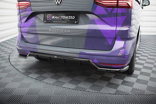 Spoiler Maxton Design Volkswagen Multivan T7, Central Rear Splitter .