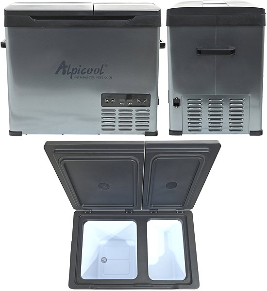 Compass Silver Dual 40L Car Cool Box.