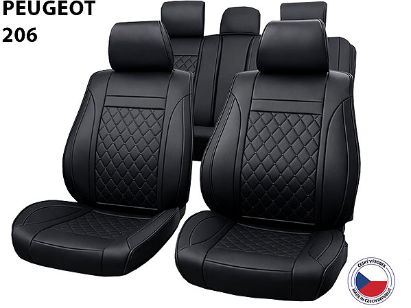 Autós üléshuzat CAPPA Perfetto VL Peugeot 206 üléshuzat, fekete ...