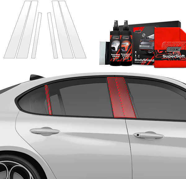 Side pillar cover GRIZZ Protective film for door pillars for Alfa Romeo Giulia, 2023- , .