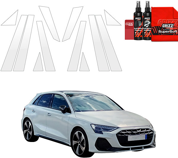 Side pillar cover GRIZZ Protective film for door pillars of the Audi A3, 8Y, 2024- , Sportback .