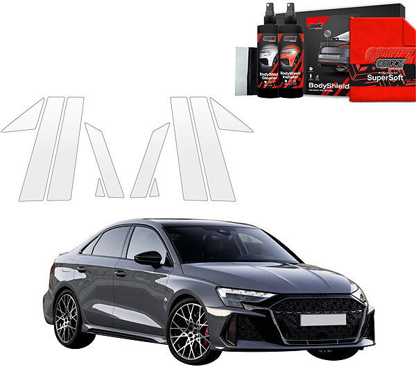 Side pillar cover GRIZZ Protective film for door pillars for Audi RS3, 8Y, 2025- , .
