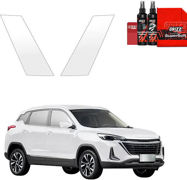 Side pillar cover GRIZZ Protective film for door pillars for Baic Beijing 3, X3, 2023- , .