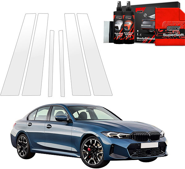 Side pillar cover GRIZZ Door pillar protection film for BMW 3, G20, 2024- , Sedan .
