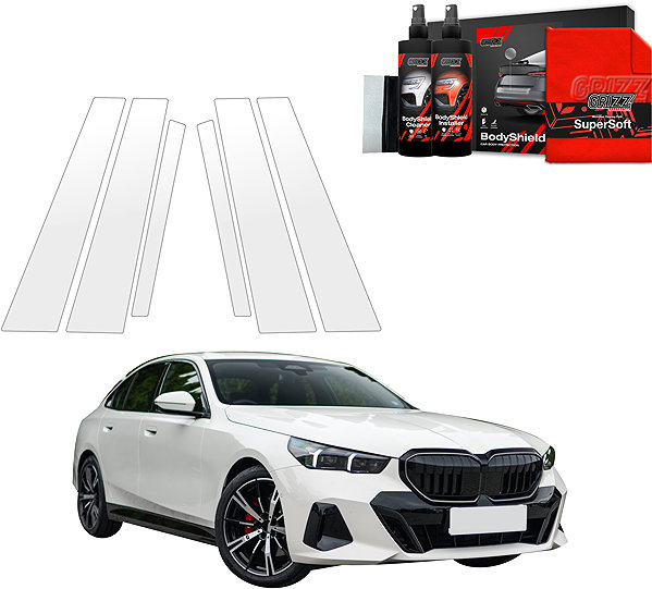 Side pillar cover GRIZZ Door pillar protection film for BMW 5, G61, 2024- , Combi, Touring .