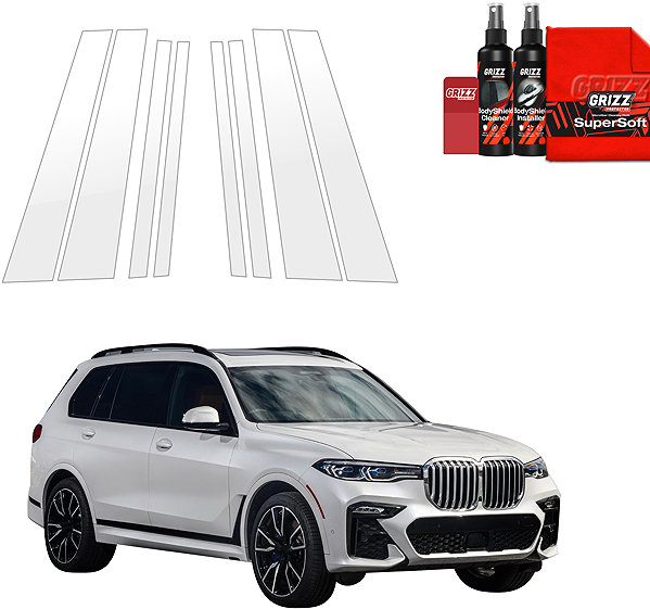 Side pillar cover GRIZZ Protective film for door pillars for BMW X7, G07, 2023- , .