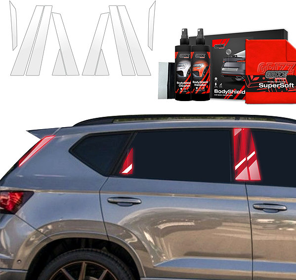 Side pillar cover GRIZZ Protective film for door pillars for Cupra Ateca, 2020- , .