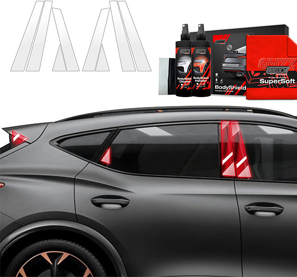 Side pillar cover GRIZZ Protective film for door pillars for Cupra Formentor, 2020- , .