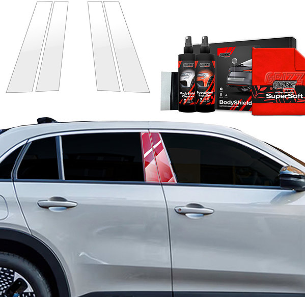 Side pillar cover GRIZZ Protective film for door pillars for Fiat 600, 2023- , .