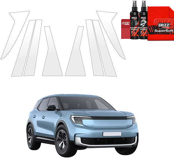 GRIZZ Side pillar cover Protective film for door pillars for Ford Explorer EV, 2023- , .