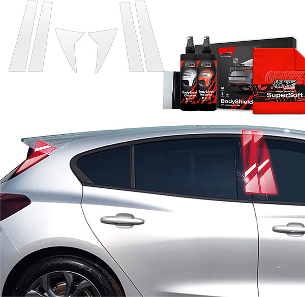 Side pillar cover GRIZZ Door pillar protector for Ford Focus, 2021- , Hatchback, ST-Line X .