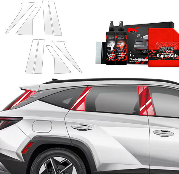 Side pillar cover GRIZZ Door pillar protection film for Hyundai Tucson IV, 2024- , .