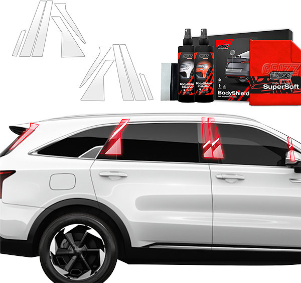 Side pillar cover GRIZZ Door pillar protection film for Kia Sorento IV, 2023- , .