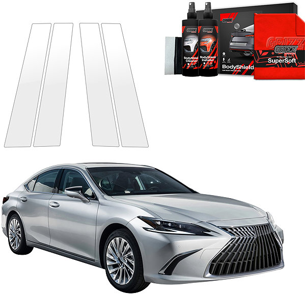 Side pillar cover GRIZZ Door pillar protection film for Lexus ES VII, 2021- , .