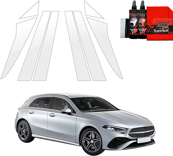 Side pillar cover GRIZZ Door pillar protection film for Mercedes A-Klasse, W177, 2018- , .