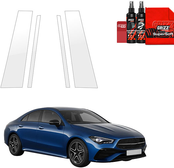 Side pillar cover GRIZZ Door pillar protection film for Mercedes CLA III, 2025- , .