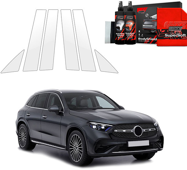 Side pillar cover GRIZZ Door pillar protection film for Mercedes GLC II, X254, 2022- , .