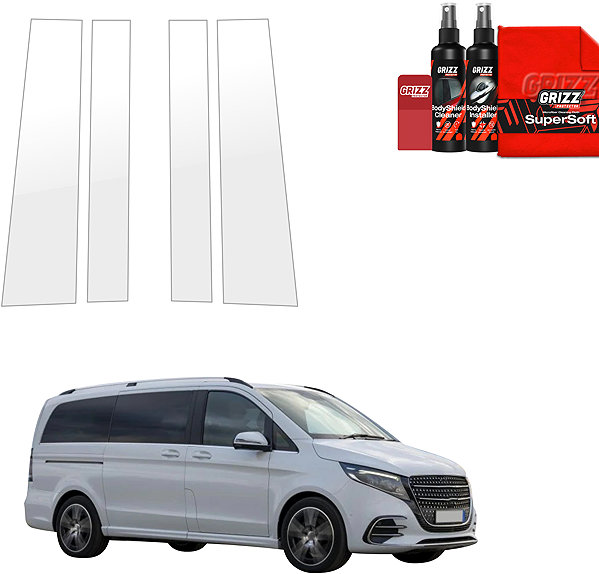 Side pillar cover GRIZZ Door pillar protection film for Mercedes Vito, V-Klasse, W447, 2024- , .