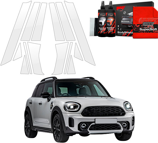 Side pillar cover GRIZZ Door pillar protection film for Mini Countryman III, 2024- , .