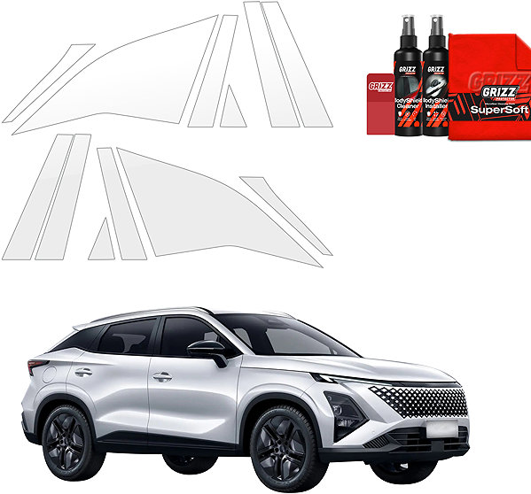 Side pillar cover GRIZZ Door pillar protection film for Omoda 5, 2025- , Hybrid .