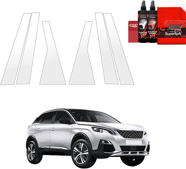 Side pillar cover GRIZZ Protective film for door pillars for Peugeot 3008 II, 2016-2024 .