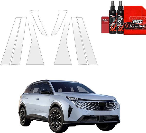 Side pillar cover GRIZZ Protective film for door pillars for Peugeot 5008 III, 2025- , .