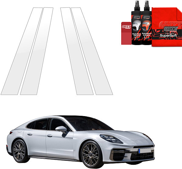 Side pillar cover GRIZZ Door pillar protection film for Porsche Panamera II, 2016-2023 .