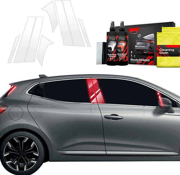 Side pillar cover GRIZZ Protective film for door pillars for Renault Clio V, 2019- , .