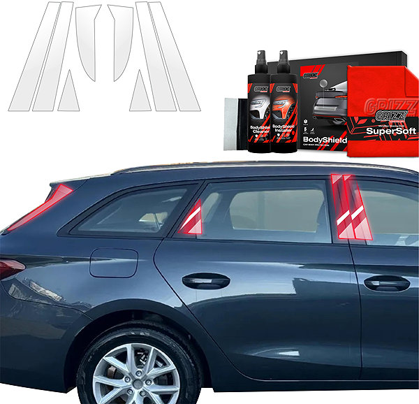 Side pillar cover GRIZZ Protective film for door pillars for Seat Leon IV, 2024- , .