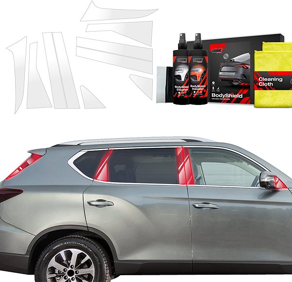 Side pillar cover GRIZZ Door pillar protection film for Ssangong Rexton IV, 2023- , .