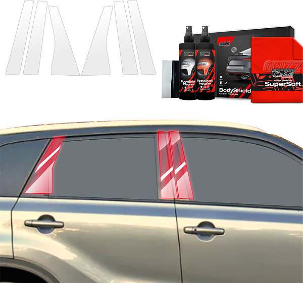 Side pillar cover GRIZZ Door pillar protection film for Suzuki Vitara II, 2024- , Facelift .