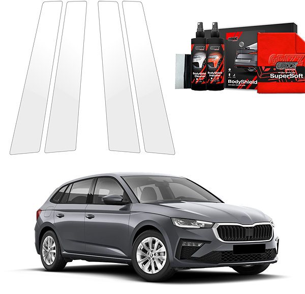 Side pillar cover GRIZZ Protective film for door pillars for Škoda Scala, 2023- , .